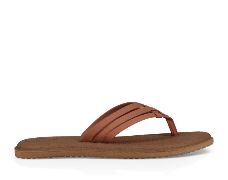 Sanuk Yoga Salty Women\'s Sandals Brown | Canada 34TCE